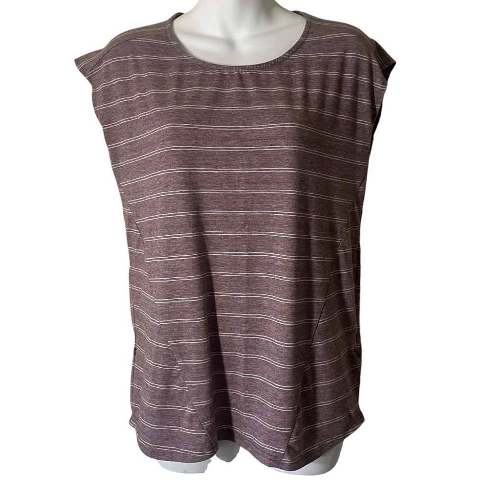 KUHL Laurel Striped Mauve and White Striped Top Size S